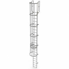 TRI-ARC - Rolling & Wall Mounted Ladders & Platforms Type: Fixed Ladder Style: Safety Cage - Exact Tool & Supply
