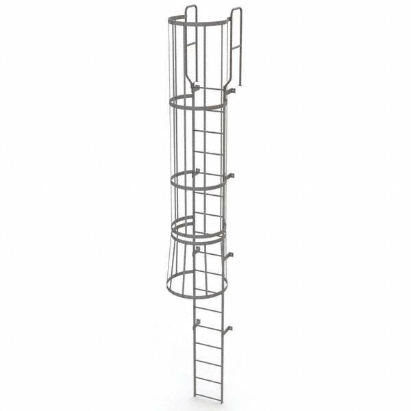 TRI-ARC - Rolling & Wall Mounted Ladders & Platforms Type: Fixed Ladder Style: Safety Cage - Exact Tool & Supply
