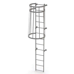 TRI-ARC - Rolling & Wall Mounted Ladders & Platforms Type: Fixed Ladder Style: Safety Cage - Exact Tool & Supply