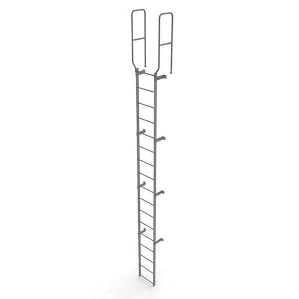 TRI-ARC - Rolling & Wall Mounted Ladders & Platforms Type: Fixed Ladder Style: Safety Cage - Exact Tool & Supply