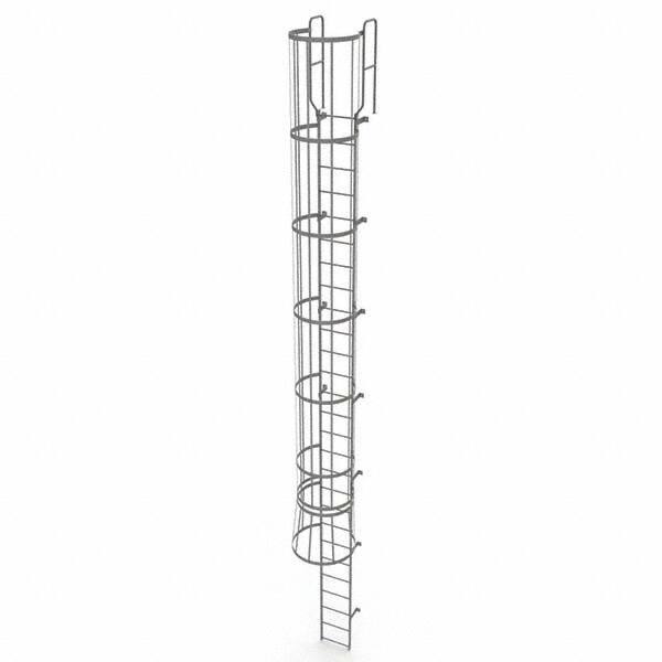 TRI-ARC - Rolling & Wall Mounted Ladders & Platforms Type: Fixed Ladder Style: Safety Cage - Exact Tool & Supply