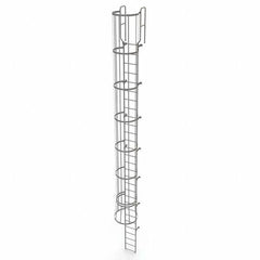 TRI-ARC - Rolling & Wall Mounted Ladders & Platforms Type: Fixed Ladder Style: Safety Cage - Exact Tool & Supply