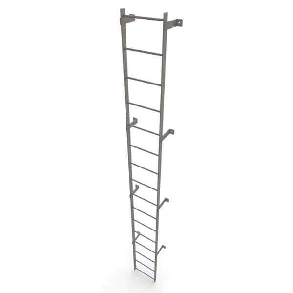 TRI-ARC - Rolling & Wall Mounted Ladders & Platforms Type: Fixed Ladder Style: Safety Cage - Exact Tool & Supply