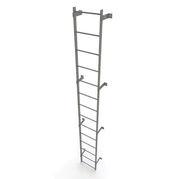TRI-ARC - Rolling & Wall Mounted Ladders & Platforms Type: Fixed Ladder Style: Safety Cage - Exact Tool & Supply