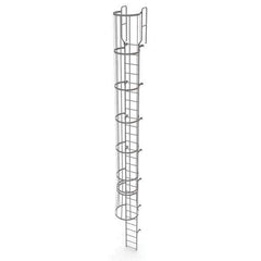 TRI-ARC - Rolling & Wall Mounted Ladders & Platforms Type: Fixed Ladder Style: Safety Cage - Exact Tool & Supply