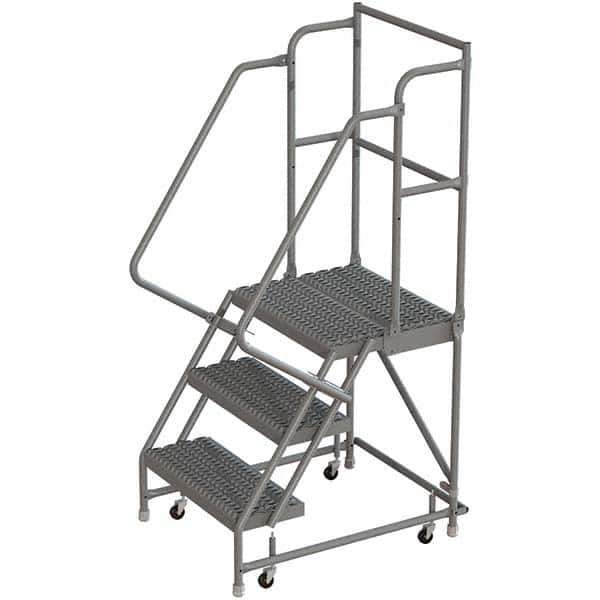 TRI-ARC - Rolling & Wall Mounted Ladders & Platforms Type: Rolling Warehouse Ladder Style: Rolling Platform Ladder - Exact Tool & Supply