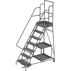 TRI-ARC - Rolling & Wall Mounted Ladders & Platforms Type: Stock-Picking Ladder Style: Rolling Safety Stock Picking Ladder - Exact Tool & Supply
