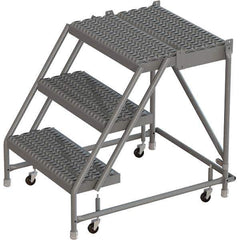 TRI-ARC - Rolling & Wall Mounted Ladders & Platforms Type: Rolling Warehouse Ladder Style: Rolling Platform Ladder - Exact Tool & Supply