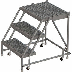 TRI-ARC - Rolling & Wall Mounted Ladders & Platforms Type: Rolling Warehouse Ladder Style: Rolling Platform Ladder - Exact Tool & Supply