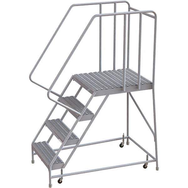 TRI-ARC - Rolling & Wall Mounted Ladders & Platforms Type: Rolling Warehouse Ladder Style: Rolling Safety Ladder - Exact Tool & Supply