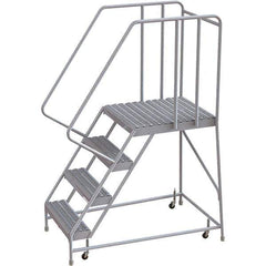 TRI-ARC - Rolling & Wall Mounted Ladders & Platforms Type: Rolling Warehouse Ladder Style: Rolling Safety Ladder - Exact Tool & Supply