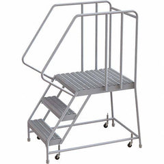 TRI-ARC - Rolling & Wall Mounted Ladders & Platforms Type: Rolling Warehouse Ladder Style: Rolling Safety Ladder - Exact Tool & Supply