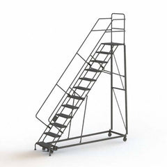 TRI-ARC - Rolling & Wall Mounted Ladders & Platforms Type: Stairway Slope Ladder Style: Rolling Safety Ladder - Exact Tool & Supply