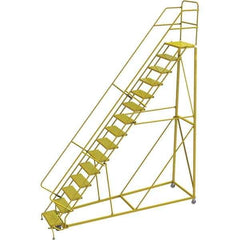 TRI-ARC - Rolling & Wall Mounted Ladders & Platforms Type: Stairway Slope Ladder Style: Forward Descent 50 Degree Incline - Exact Tool & Supply