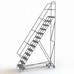 TRI-ARC - Rolling & Wall Mounted Ladders & Platforms Type: All-Directional Ladder Style: Forward Descent 50 Degree Incline - Exact Tool & Supply