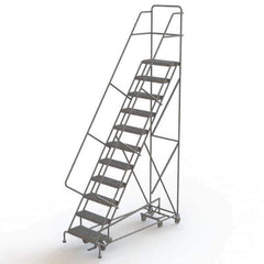 TRI-ARC - Rolling & Wall Mounted Ladders & Platforms Type: All-Directional Ladder Style: Forward Descent 50 Degree Incline - Exact Tool & Supply