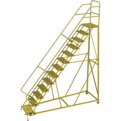 TRI-ARC - Rolling & Wall Mounted Ladders & Platforms Type: Stairway Slope Ladder Style: Forward Descent 50 Degree Incline - Exact Tool & Supply