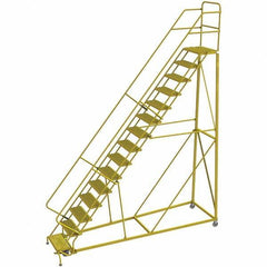 TRI-ARC - Rolling & Wall Mounted Ladders & Platforms Type: Stairway Slope Ladder Style: Forward Descent 50 Degree Incline - Exact Tool & Supply