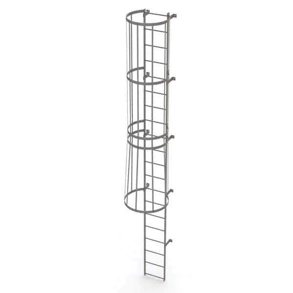 TRI-ARC - Rolling & Wall Mounted Ladders & Platforms Type: Fixed Ladder Style: Safety Cage - Exact Tool & Supply