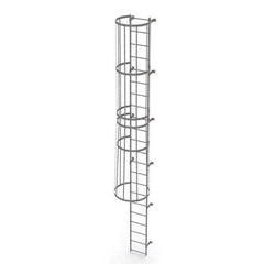 TRI-ARC - Rolling & Wall Mounted Ladders & Platforms Type: Fixed Ladder Style: Safety Cage - Exact Tool & Supply