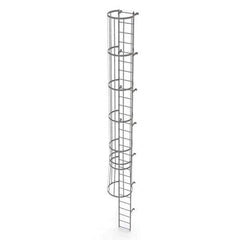 TRI-ARC - Rolling & Wall Mounted Ladders & Platforms Type: Fixed Ladder Style: Safety Cage - Exact Tool & Supply