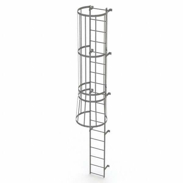 TRI-ARC - Rolling & Wall Mounted Ladders & Platforms Type: Fixed Ladder Style: Safety Cage - Exact Tool & Supply