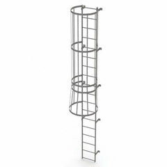 TRI-ARC - Rolling & Wall Mounted Ladders & Platforms Type: Fixed Ladder Style: Safety Cage - Exact Tool & Supply