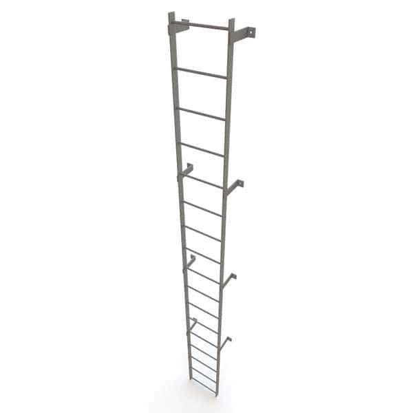 TRI-ARC - Rolling & Wall Mounted Ladders & Platforms Type: Fixed Ladder Style: Safety Cage - Exact Tool & Supply