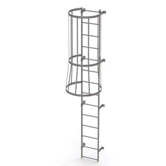 TRI-ARC - Rolling & Wall Mounted Ladders & Platforms Type: Fixed Ladder Style: Safety Cage - Exact Tool & Supply