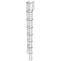TRI-ARC - Rolling & Wall Mounted Ladders & Platforms Type: Fixed Ladder Style: Safety Cage - Exact Tool & Supply