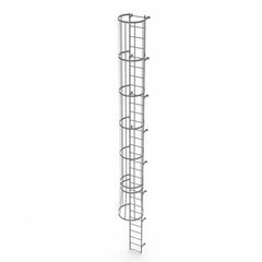 TRI-ARC - Rolling & Wall Mounted Ladders & Platforms Type: Fixed Ladder Style: Safety Cage - Exact Tool & Supply