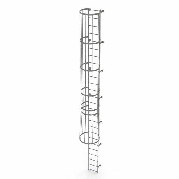 TRI-ARC - Rolling & Wall Mounted Ladders & Platforms Type: Fixed Ladder Style: Safety Cage - Exact Tool & Supply