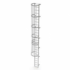 TRI-ARC - Rolling & Wall Mounted Ladders & Platforms Type: Fixed Ladder Style: Safety Cage - Exact Tool & Supply