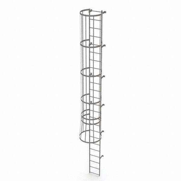 TRI-ARC - Rolling & Wall Mounted Ladders & Platforms Type: Fixed Ladder Style: Safety Cage - Exact Tool & Supply