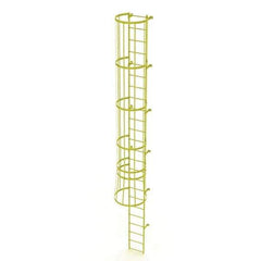 TRI-ARC - Rolling & Wall Mounted Ladders & Platforms Type: Fixed Ladder Style: Safety Cage - Exact Tool & Supply