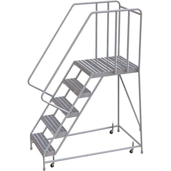 TRI-ARC - Rolling & Wall Mounted Ladders & Platforms Type: Rolling Warehouse Ladder Style: Rolling Safety Ladder - Exact Tool & Supply