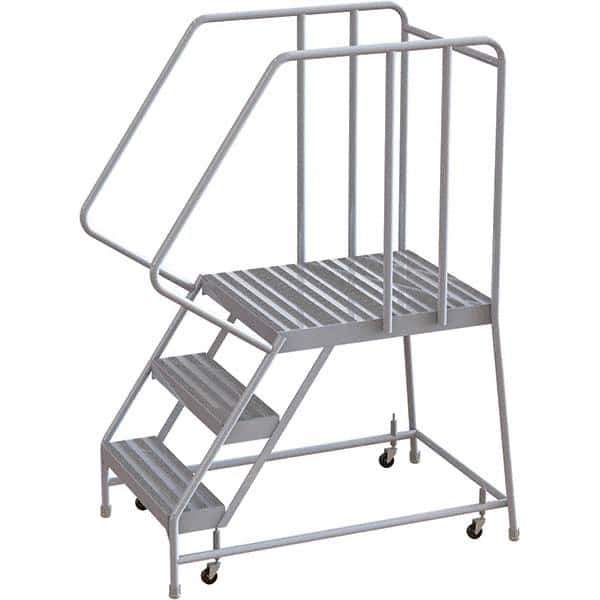 TRI-ARC - Rolling & Wall Mounted Ladders & Platforms Type: Rolling Warehouse Ladder Style: Rolling Safety Ladder - Exact Tool & Supply