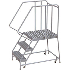 TRI-ARC - Rolling & Wall Mounted Ladders & Platforms Type: Rolling Warehouse Ladder Style: Rolling Safety Ladder - Exact Tool & Supply