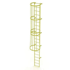 TRI-ARC - Rolling & Wall Mounted Ladders & Platforms Type: Fixed Ladder Style: Safety Cage - Exact Tool & Supply
