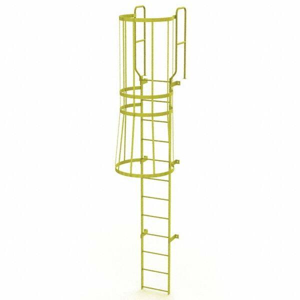 TRI-ARC - Rolling & Wall Mounted Ladders & Platforms Type: Fixed Ladder Style: Safety Cage - Exact Tool & Supply