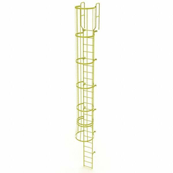 TRI-ARC - Rolling & Wall Mounted Ladders & Platforms Type: Fixed Ladder Style: Safety Cage - Exact Tool & Supply