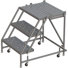 TRI-ARC - Rolling & Wall Mounted Ladders & Platforms Type: Rolling Warehouse Ladder Style: Rolling Platform Ladder - Exact Tool & Supply