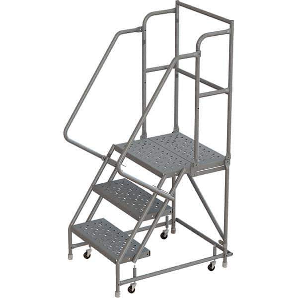 TRI-ARC - Rolling & Wall Mounted Ladders & Platforms Type: Rolling Warehouse Ladder Style: Rolling Platform Ladder - Exact Tool & Supply