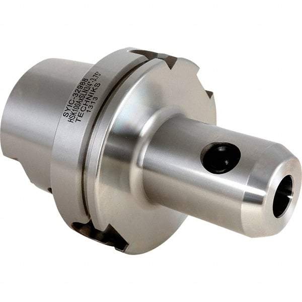 Techniks - HSK100A Taper Shank 1-1/4 Hole End Mill Holder & Adapter - 2-1/2" Nose Diam, 6" Projection - Exact Tool & Supply