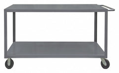 Steel Flat Handle Utility Cart, 4000 lb. Load Capacity, Number of Shelves: 2