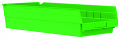 Shelf Bin, Green, 4"H x 17-7/8"L x 8-3/8"W, 1EA