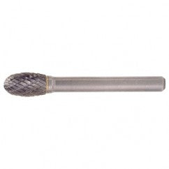 SE-7 Double Cut Solid Carbide Bur-Egg Shape - Exact Tool & Supply