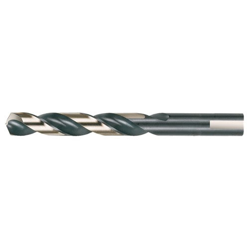 25/64 RHS / RHC HSS 135 Degree Split Point Heavy Duty Jobber Length Drill - Black & Gold - Exact Tool & Supply