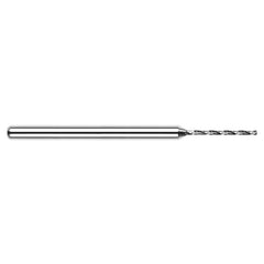 ‎0.113″ Dia. × 1/8″ Shank × 0.413″ Flute Length × 1-1/2″ OAL, 130°, Uncoated, 2xD Flute, Round Solid Carbide Drill - Exact Tool & Supply