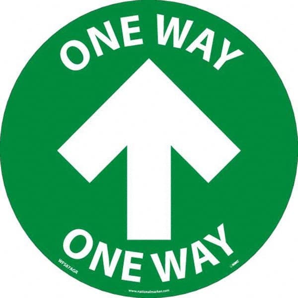 NMC - "One Way" Adhesive-Backed Floor Sign - Exact Tool & Supply
